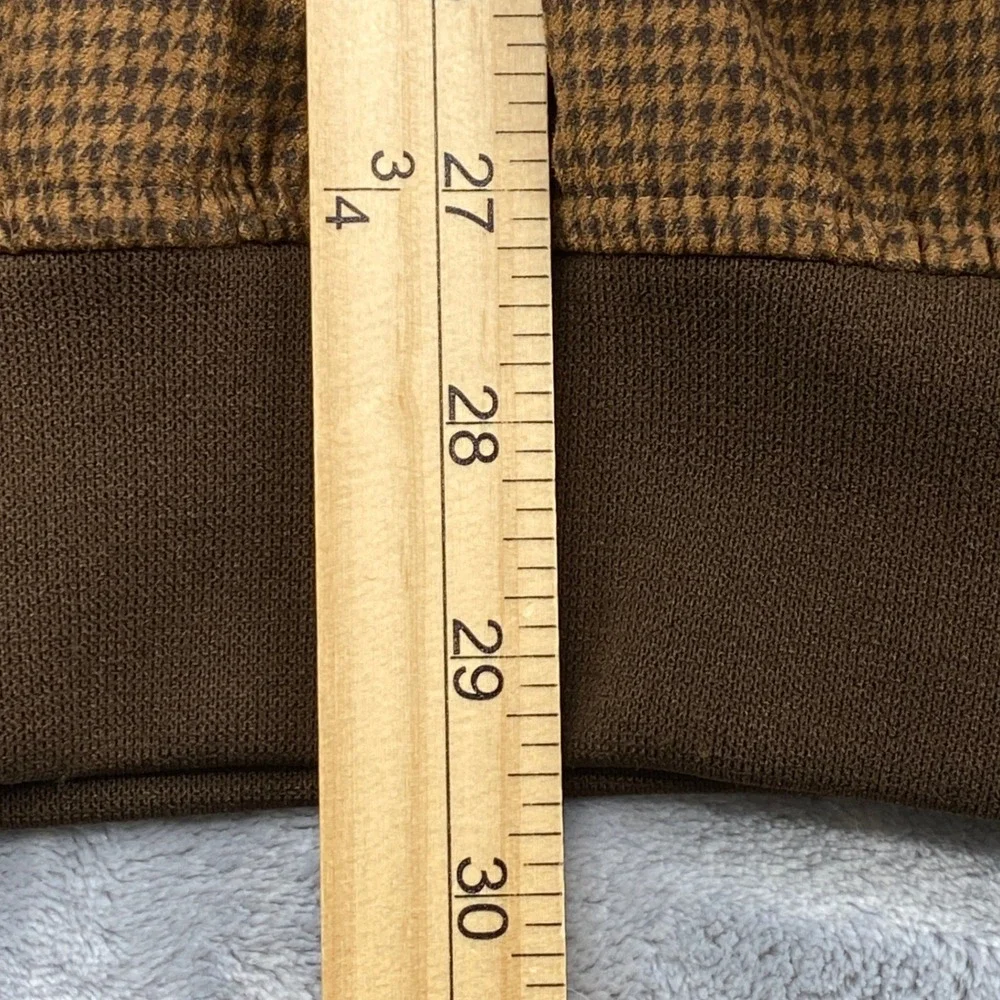 Zero Restriction Golf Outerwear Mens XL Brown Houndstooth Microsuede Pullover